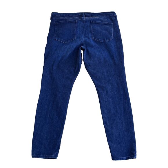 Old Navy Women's Size 18 Dark Blue Denim Mid-Rise Rockstar Super-Skinny Jeans - Picture 3 of 7